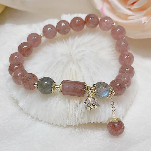 Strawberry Crystal Beads Armbånd til kvinder