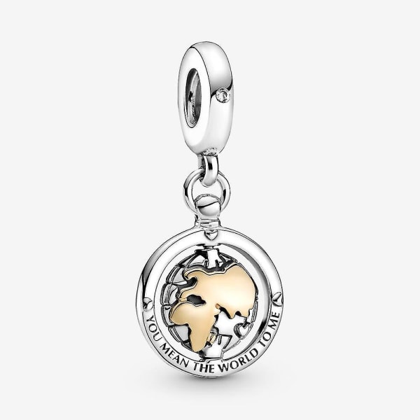 925 Sterling Silver Charms Beads Gold Clip Safety Chain Charm Fit Pandora Armband Halsband Diy Smycken för kvinnor（9）