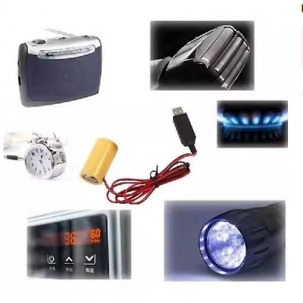 Lr14 C Batteri Eliminator Usb Strømkabel Erstatter Lr14 C Batteri For Elektrisk Leker Flashlight Klokke
