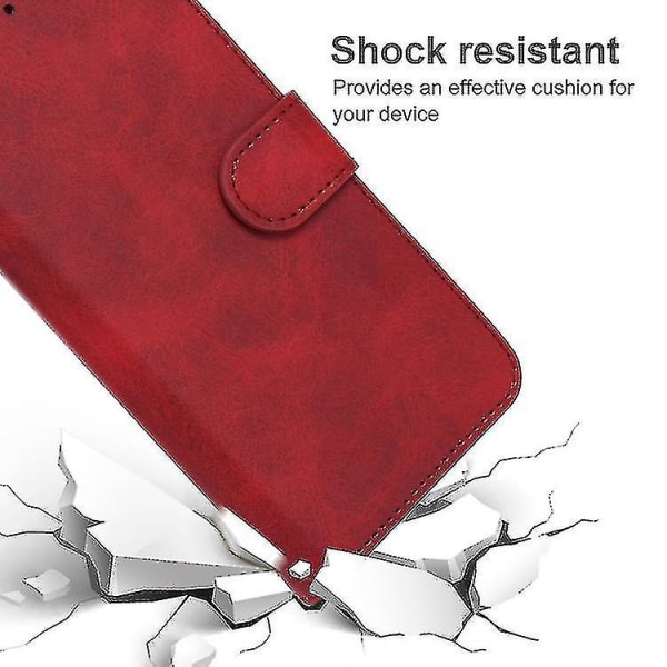For Huawei P20 skinntelefonveske (rød)