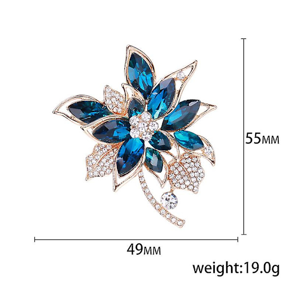 WABJTAM Fashion Crystal Brosje Pins Fancy Vintage Style Rhinestone Blomster Brosjer Smykker Gave til Kvinner, Jenter, Damer