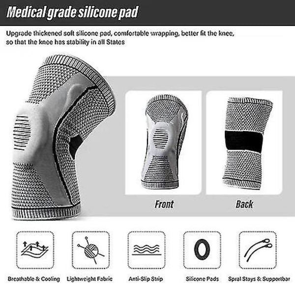 Ultra Knee Elite Knee Compression Medical Knee Brace Knee Compression Sleeve（XL，2PCS）