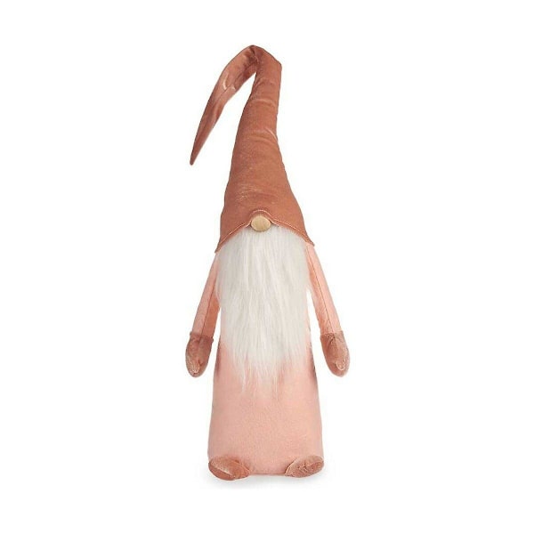 Dekorativ figur Tomte Rosa Vit Trä Sand 20 x 100 x 25 cm