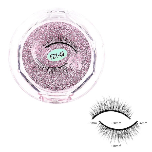 Återanvändbara självhäftande ögonfransar utan lim Naturliga falska ögonfransar Makeup Tjocka falska ögonfransar