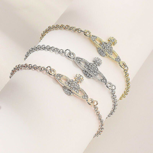 4 st Kristall Saturn Hjärta Orb Set Halsband Armband Örhängen Hänge Kedjor Present Till Flickor