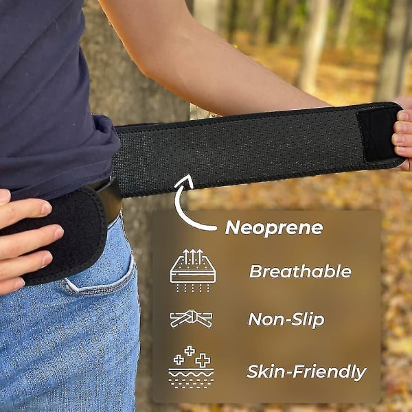 Bekkenbelte, pustende støttebelte for nedre rygg for kvinner og menn, bekken, korsrygg - Anti-skli justerbar（140cm）