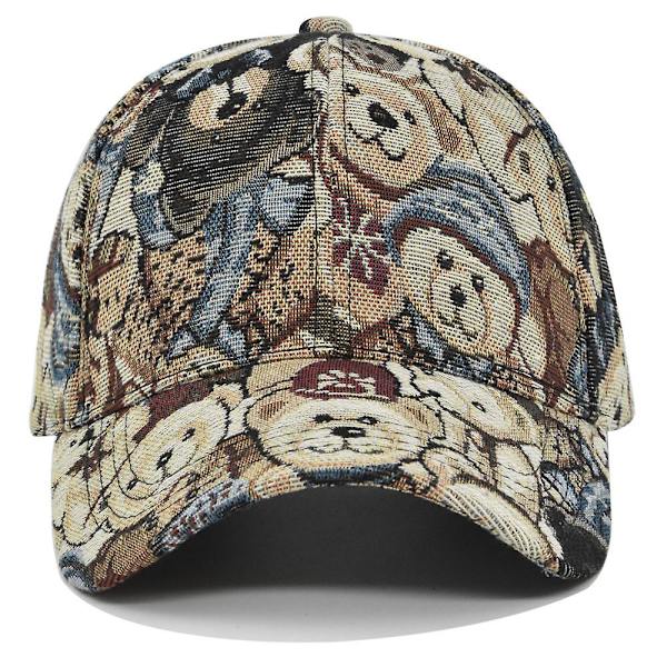 Koreansk version av The Bear Baseball Cap Puppy Cap tryckt casual ins All-match dam utomhushatt