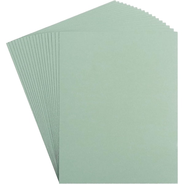 20 ark färgat tjockt papper Kartong - Sage Green, 8,5x11 tum