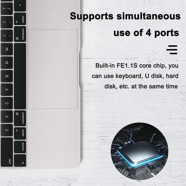 4 Port USB Hub Super Speed ​​Distributör 5gbs