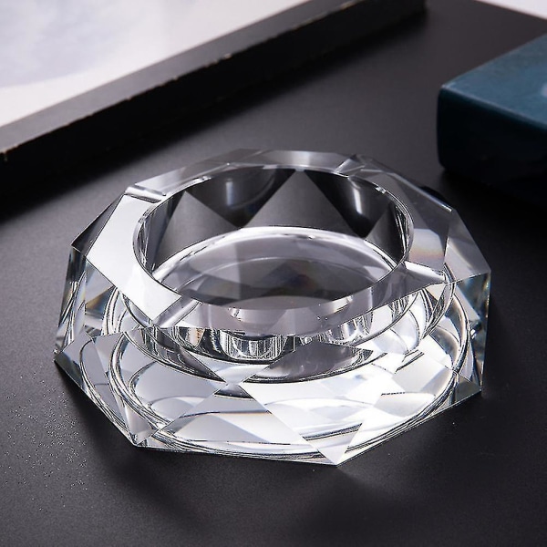 10cm Krystallaskebeger Glass Håndverk Kreativ Personlighet Trend Hjemmekontor Hotel Club Ktv Crystal Ash (hy)