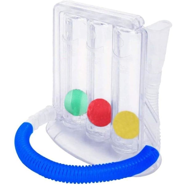 Hengitysharjoituslaite hengitysharjoituksiin - Lung Trainer 3-kammioinen hengitysharjoituslaite | Hoito keuhkojen ja keuhkoputken hengitysongelmiin