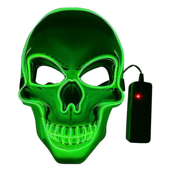 Luminous Skull Mask Scary Horror Mask Halloween-sisustus Cosplay Party -asusisustus (keltainen)