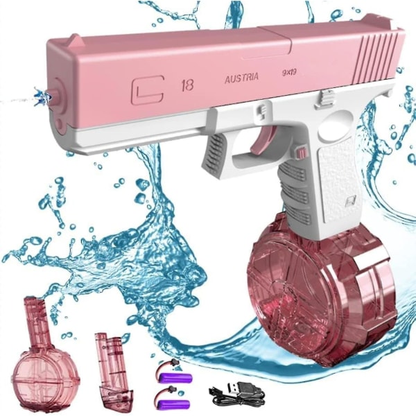 Elektrisk Vandlegetøj Automatisk Vand Blater Legetøj Til Børn Sommer Dreng Piger Vand Fight Legetøj（pink B）