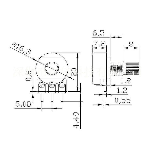 18-dels Wh148 Enkel Potentiometer Kit B1k/5k/10k/20k/50k/100k/1m