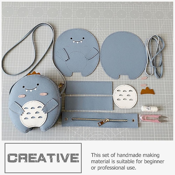 1 set handgjord DIY-väska tillverkningsmaterial DIY hinkväska tillverkningssats för DIY-älskare