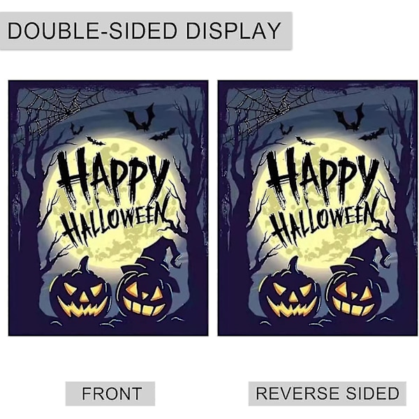 Halloween Pumpa Flagga Trädgård Flagga Glad Halloween Flaggor Hocus Pocus Uppblåsbara Flagga Halloween Häxa Utomhus Dekor Gård Flaggor Dekorationer Halloween W
