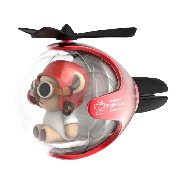Flying Ball -auton aromidiffuusori, auton ilmanraikastimet tuuletusklipsit, pienlentokoneen autojen sisätilat (punainen)