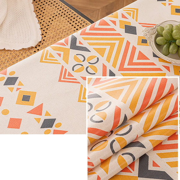 Rektangulär bordsduk- Anti-rynk polyester blommig duk 140×180 cm