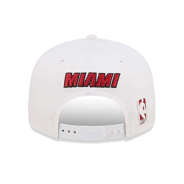 New Era Miami Heat White Crown Team White 9fifty Snapback Cap（M-l）