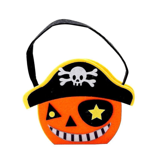 Halloween Candy Bucket Cartoon Witch Pumpkin Trick or Treat Goodie Bag Handväska (3st)