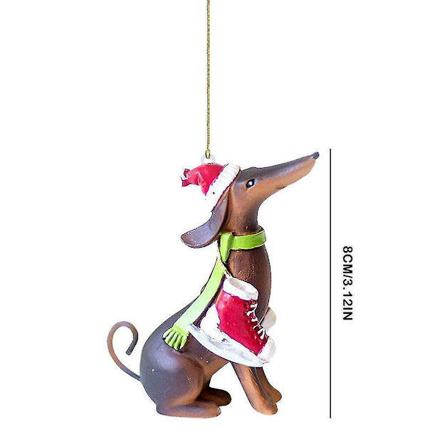 Julgranspynt Dachshund Hund Julgran Hängande Hänge För Heminredning（H）