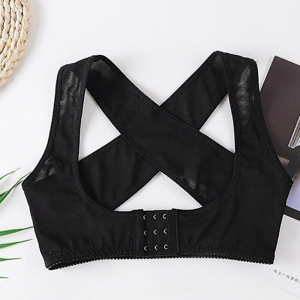 Body Shaper Korsett Kvinnor Bröst Hållningskorrigerande Bälte Hälsovård Rygg Axelstöd Fitness Brace Hållningskorrigering Xa89l-svart（L，Svart）