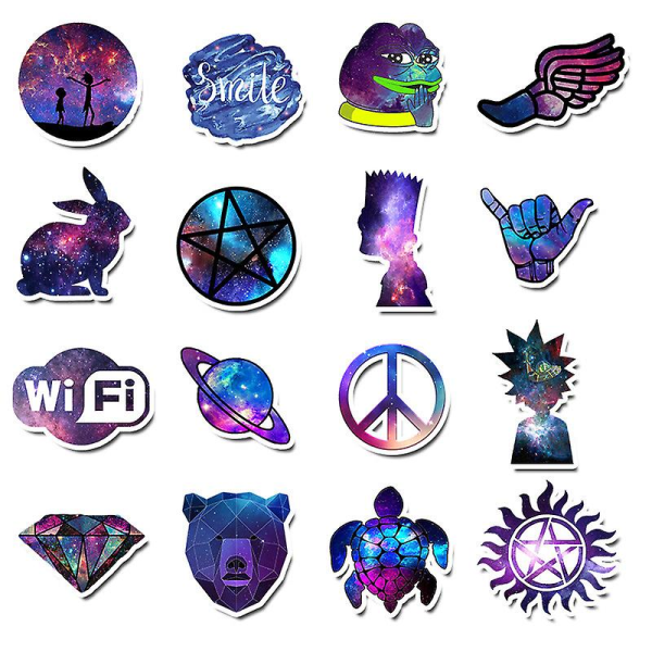 Galaxy Sticker, Pvc Harajuku Stjernehimmel Stickers