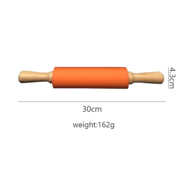 Kavel - Non-stick silikon trähandtag - 30cm orange