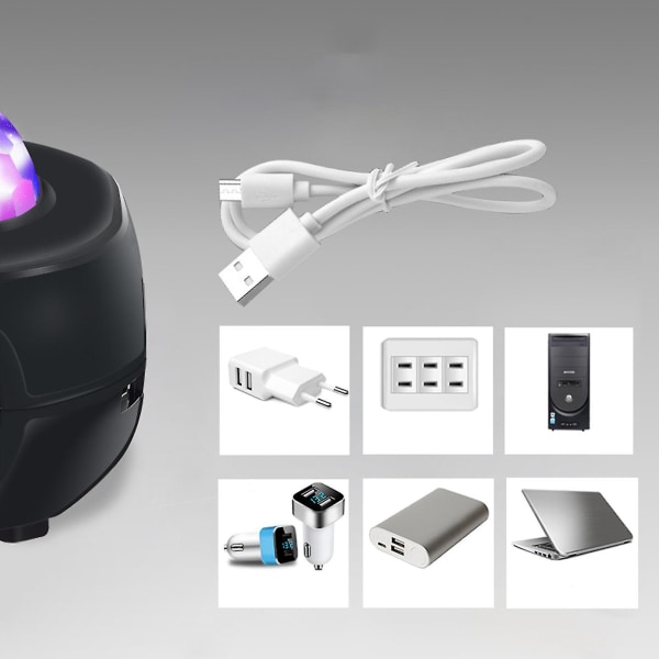 Galaxy Lights Stjernehimmel Projektor Atmosfære Lampe Drøm Med Usb Kabel Musikk Abs Usb Bluetooth Led - Snngv