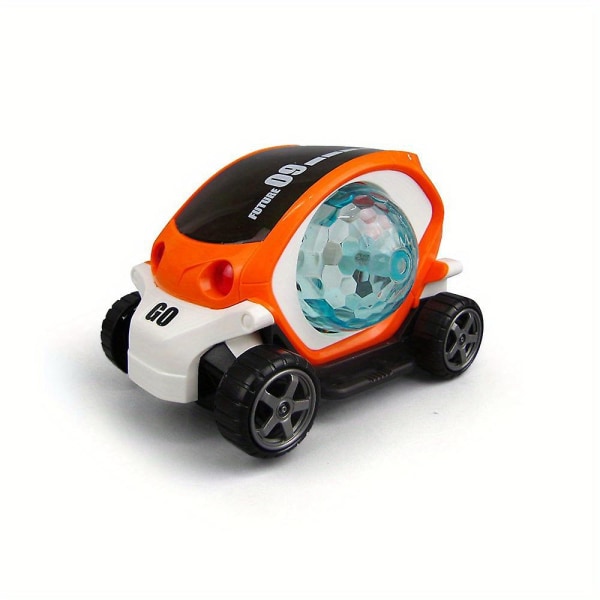 Børnenes elektriske legetøjsbil Dreng Flash Musik Legetøjsbil Elektrisk universallys tegneserielegetøjsbil kvinde（blå）