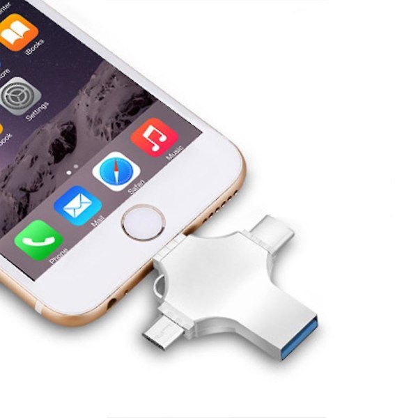 Tre-i-én OTG-adapter til Apple Type-c Android-telefon Ekstern U-disk