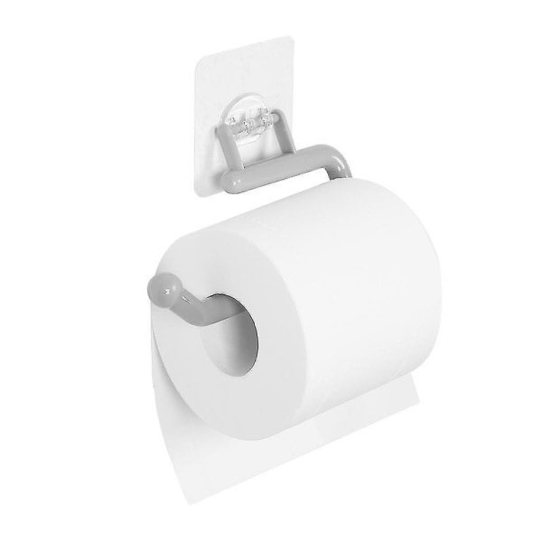 Papirrulleholder Toiletkøkken Håndklæde Opbevaring Organizer Hængestativ Badeværelse Køkkenstativ（GRÅ SÆT，mørkegrå）