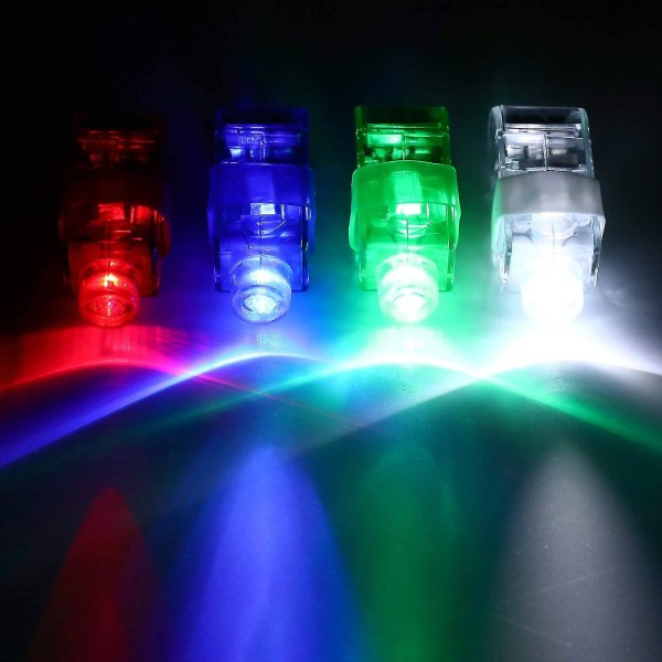 WJNIV 100 Pack Led Fingerlys, Blinkende Lys Ringer Bulk Party Favors | Glow In The Dark Festrekvisita som er kompatibelt med barn og voksne