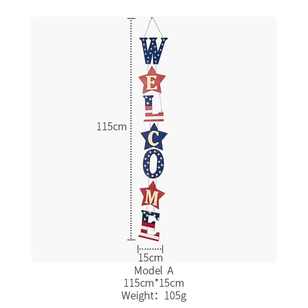 WABJTAM American Welcome MDF-logo, 1 kpl