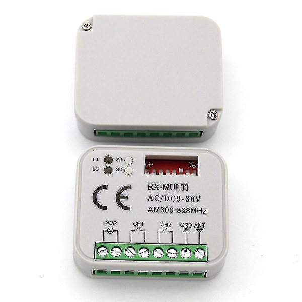 Autotallin portin kaukosäätimen vastaanotin 433 868mhz Multi 300-900mhz Ac/dc 9-30v Vastaanotin kaukosäätimellä