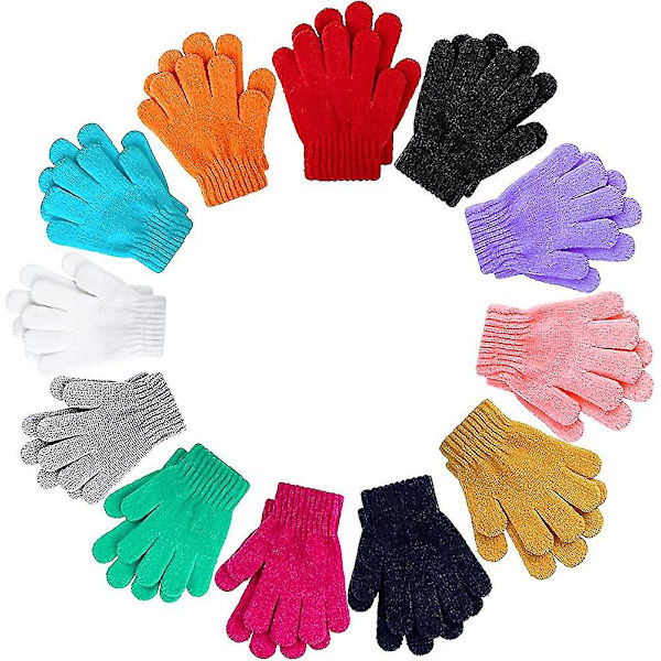 12 Par Barnvarma Vantar Chenille Kashmir Stretchstickade Vantar För Pojkar