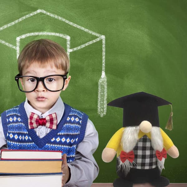 Examenssäsong Tomtedockor Dekoration Hatt Bachelor Uniform Prydnader
