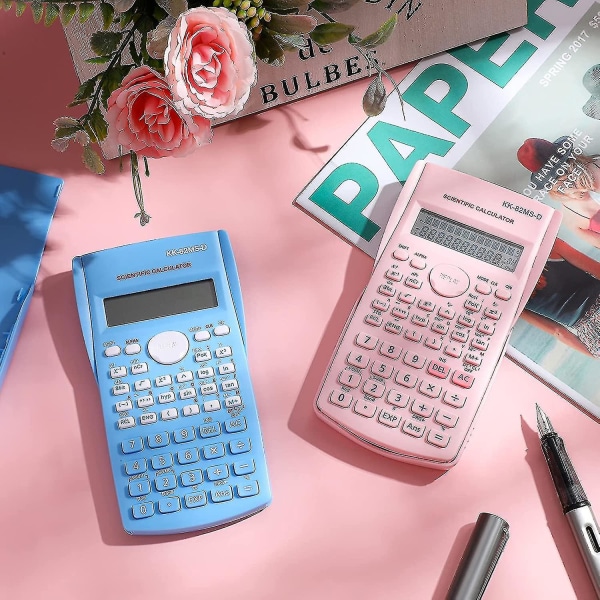 Scientific bærbare kalkulatorer sett med 2 funksjonell teknisk vitenskapelig kalkulator med flere moduser graffunksjon egnet for skolevirksomhet