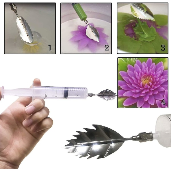 Gelatin Jelly Art-startsett, 3d-blomsterkakedekoreringsverktøy, sett med 20 deler gjør-det-selv-nålspisser Konditorverktøy