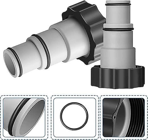 Pool Adapter för Intex Pool Anslutningsset Slangadapter 32-38mm för Poolpumpar