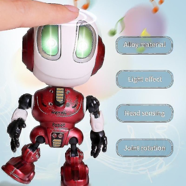 Barnelegering Robot Intelligent Touch Foreldrebarn Interaksjon Induksjon Opptak Stemmedialog (vinrød)