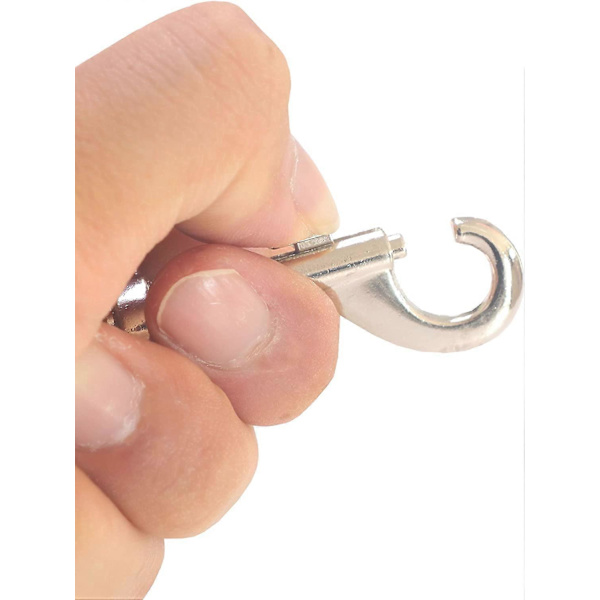 10 st Swivel Snap Hooks Metall Tungt Arbetsklämma Spänne Utlösare Klipp Multifunktionell - Bäst för Fjäderdjursspänne, Handgjorda Hantverksprojekt (Trapezoid Ring I