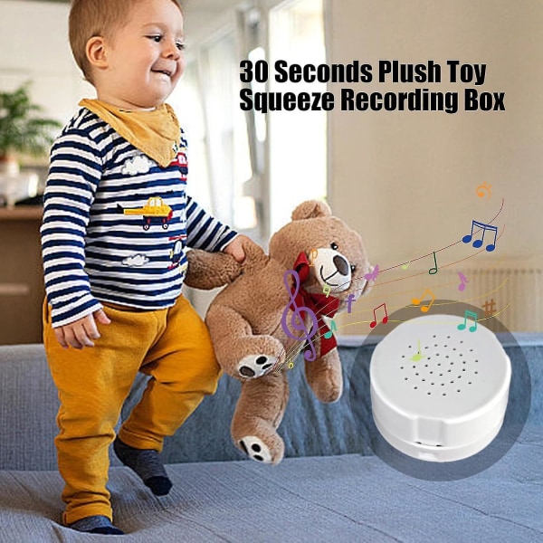 Röstinspelare för nallar Press Inspelningsbar Röst Ljudbox Recorder Modul 30 sekunder Inspelare för gosedjur Plyschleksakskudde