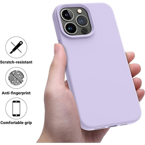 Designad för iPhone 14 Pro Skal, Silikon Stötsäker Smalt Tunnt Telefonskal för iPhone 14 Pro 6.1 tum (Cloud Mauve)