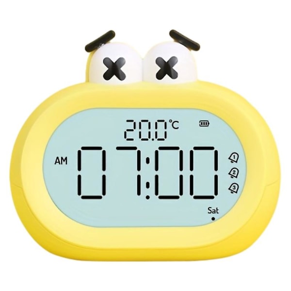 Big Mouth -herätyskello Mini Älykäs monitoiminen torkku-LED-kello Elektroninen pieni herätyskello (keltainen)