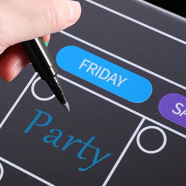 Klar Magnetisk Kalender Månadsvis Akryl Whiteboard Magnetisk Återanvändbar Kylskåpsplanerare Planeringstavla Whiteboard Kalender