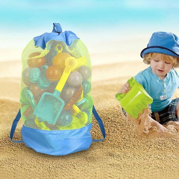 Strandleksaksväska Strandväska Mesh Strandväska För Sandleksaker Vattenleksak Ryggsäck Påse För Småbarn Barn Pojkar