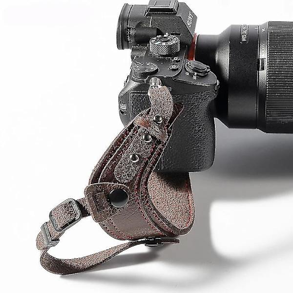 Kamera læder håndledsrem DSLR bærbar vandtæt håndrem holder stødsikker rem til Canon Nikon Sony Leica Fujifilm
