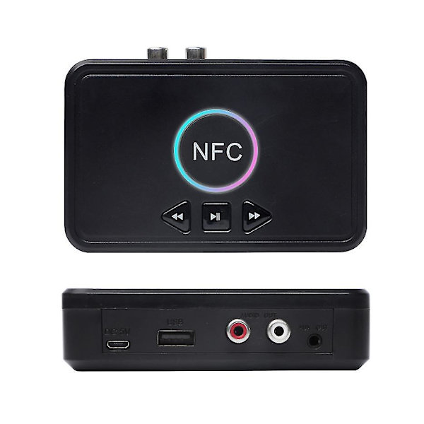 Bluetooth-adapter, 3,5 mm RCA-högtalarmottagare, NFC Bluetooth-ljudmottagare