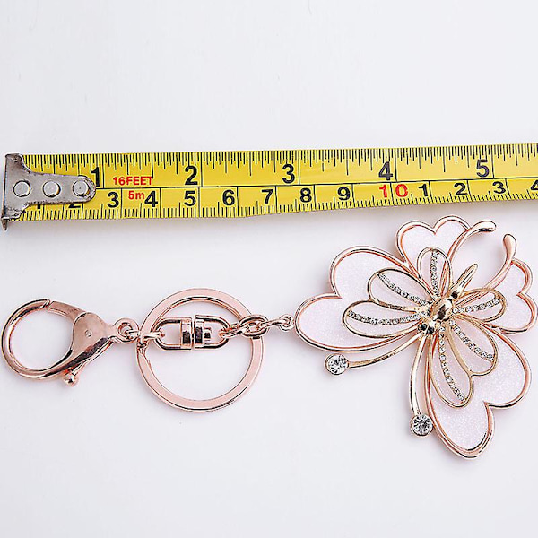 Rose Gold Tone Sød Sommerfugl Taske Charm Nøglering Bilnøglering med Nøgleringe til Kvinder Piger Gaver